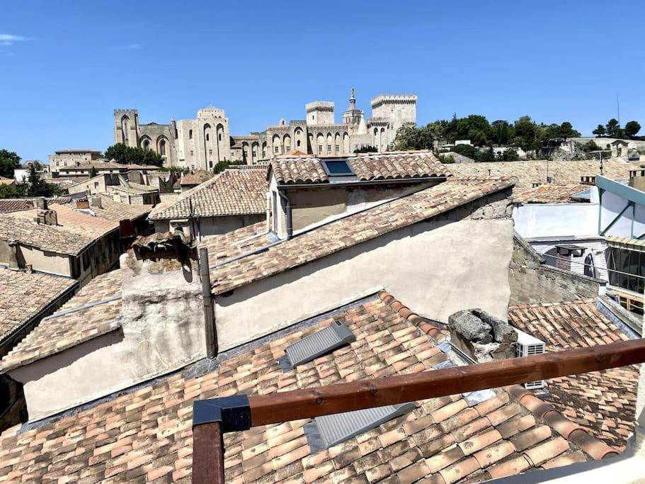 Le Toit D'Avignon - Intra-Muros - Terrasse Vue Palais Des Papes - Ideal Festival - Climatisation - Wifi Dış mekan fotoğraf